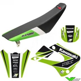 Blackbird Dream 4 Stickerset en zadelovertrek - Kawasaki KX85