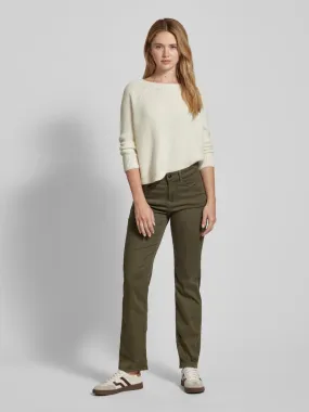 Brax Regular fit broek in 5-pocketmodel, model 'Style.Carola' in kaki