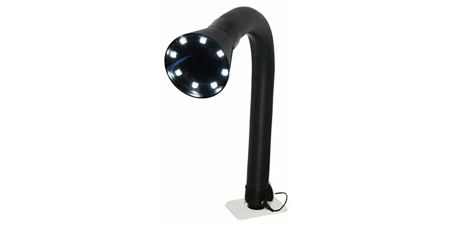 ESDAFZUIGARM MET TRECHTER, LEDVERLICHTING, Ø 50 MM, VOOR WLA 250, ZWART, 650 MM