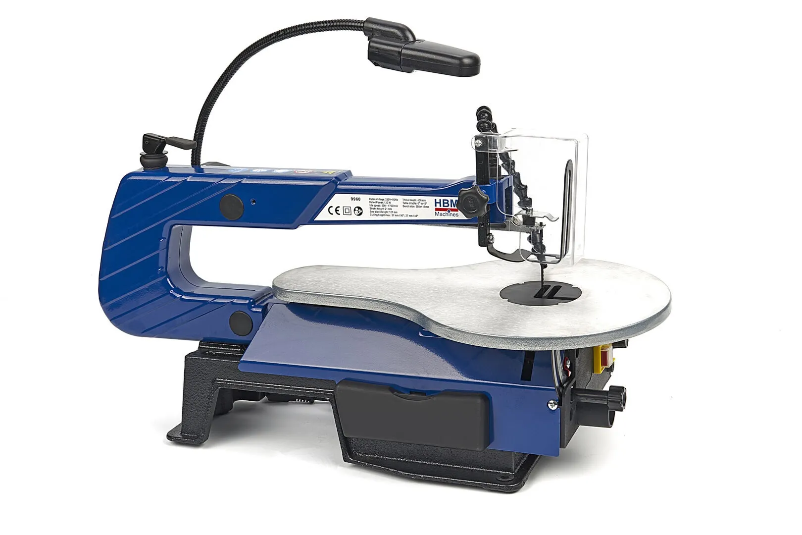 HBM Variabele Figuurzaagmachine Met Verlichting en Stofblaassysteem