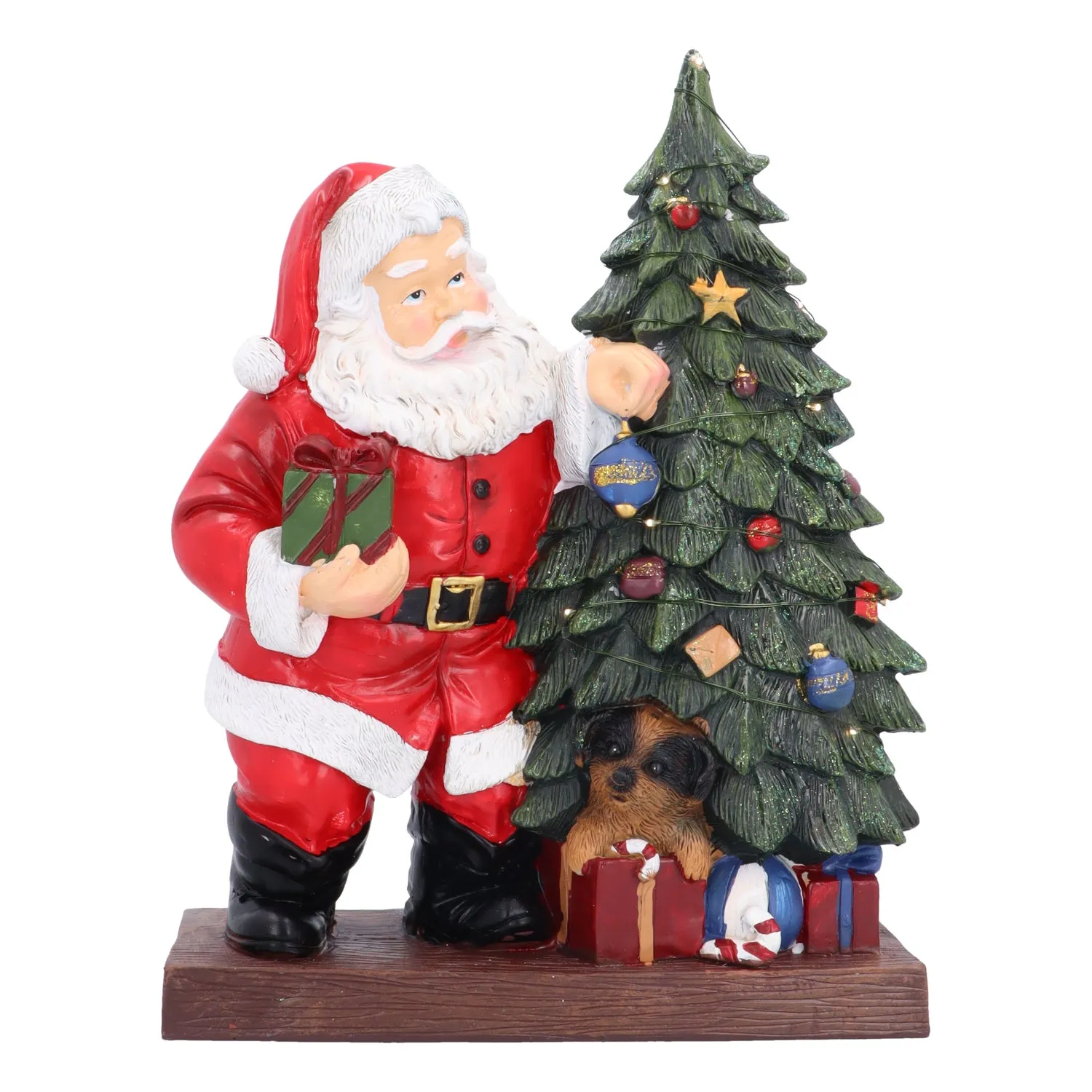 KERSTFIGUUR SANTA CLAUS MET LEDVERLICHTING