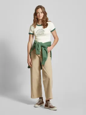 Levi's® T-shirt met motiefprint in ecru