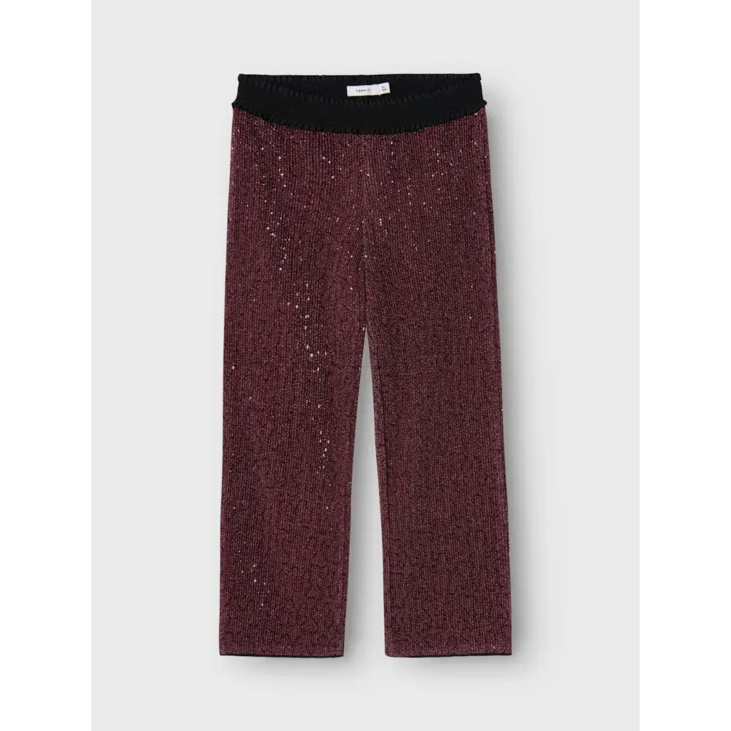 NKFRUNIC SEQUIN WIDE PANT 13235275 Fandango Pink