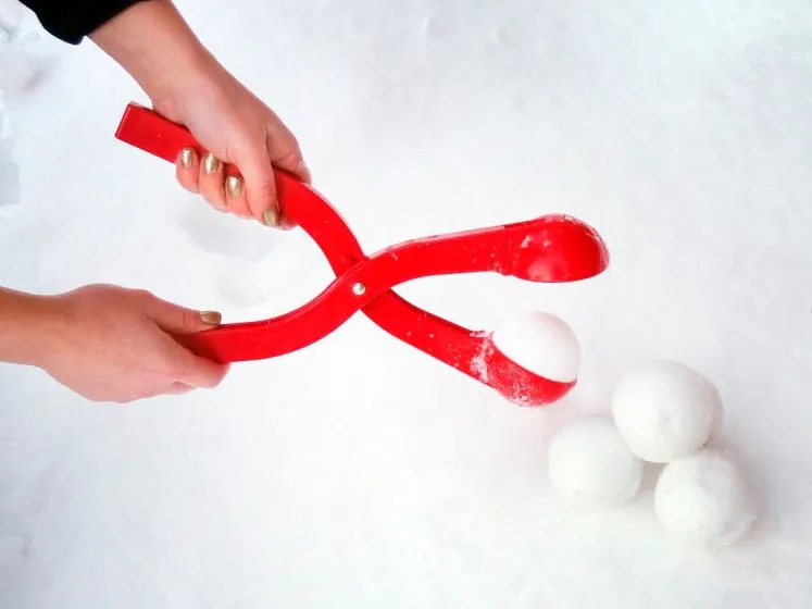 sneeuwbaltang rood 37 cm