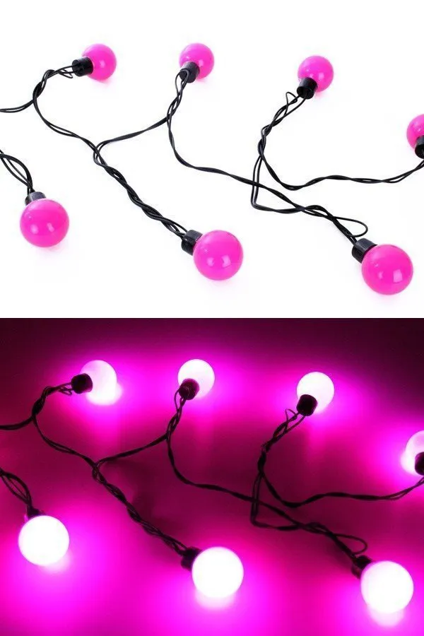 Verlichtingssnoer roze 20 lampen