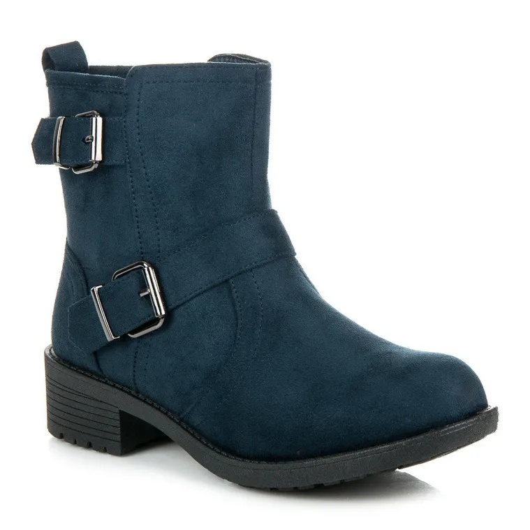 Vices Laarzen met decoratieve gesp blauw