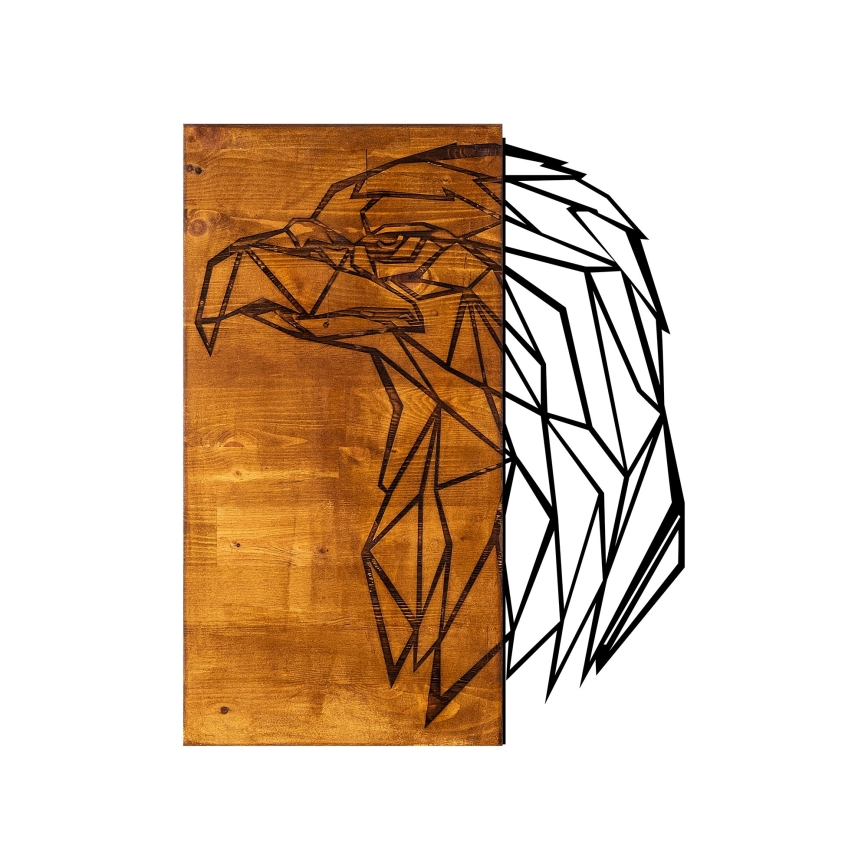 wand decoratie 47x58 cm adelaar hout/metaal